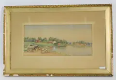 Untitled by Edward R. Sisson, watercolor, sold May 2024
