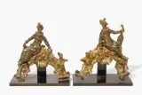 Frankreich, Louis XV-Stil by 1 Paar Kaminböcke, bronze, sold Jun 2023