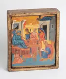 Russisch, 19./20.Jh., nach einem Vorbild des 15.Jhs by Geburt Johannes d. Vorläufers, tempera, sold Jun 2023