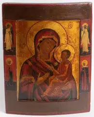 Russisch, 19.Jh by Gottesmutter von Tichwin, tempera, offered Jun 2023