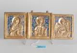 Russisch, um 1800 by Metallikone "Deesis", bronze, offered Jun 2023