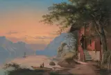 Blick auf die Kirche von Brienz by Bleuler Schule, aquatint, offered Jun 2023