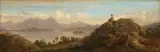Seenlandschaft by Karl Girardet, oil on canvas, sold Jun 2023