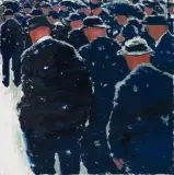 Morgartenfeier by Karl Landolt, 1966, oil on canvas, sold Jun 2023