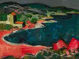 Korsische Landschaft mit Bucht by Carl junior Liner, 1948, oil on canvas, offered Jun 2023