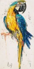 Ara Papagei by Fritz Hug, oil on canvas, sold Jun 2023