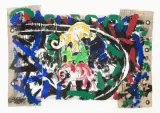 Elefanten in der Manege by Rolf Knie, 1991, oil, sold Jun 2023