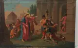 Jesus soll durch sein Wort den Knecht des Hauptmanns heilen by Joseph de Landerset, 1789, oil on canvas, sold Jun 2023