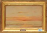 Sonnenuntergang by Auguste Veillon, oil, sold Jun 2023