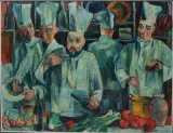 Vor dem Fest by Ernst Baumann, 1977, oil on canvas, sold Jun 2023