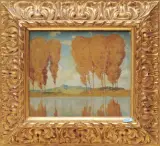 Arkadische Landschaft by Hermann Gattiker, 1920, oil on canvas, sold Jun 2023