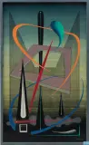Traum-Festung by Walter Grab, 1961, oil on board, sold Jun 2023