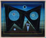 Verlorenes Land by Walter Grab, 1974, oil on board, sold Jun 2023