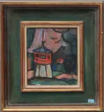 Der kleine Rundturm by Walter Jonas, 1951, oil on board, offered Jun 2023
