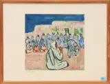Bou Saada by Carl junior Liner, 1948, gouache, sold Jun 2023