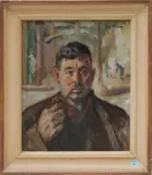 Der Holzer by Fritz Puempin, 1950, oil on canvas, sold Jun 2023
