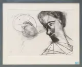Zwei Portraits by Klaudia Schifferle, charcoal, offered Jun 2023