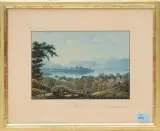 Rapperschweil au lac de Zurich by Jakob Suter, aquatint, offered Jun 2023