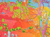 Landschaft by Samuel Buri, color lithograph, offered Jun 2023