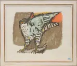 Raubvogel by Alois Carigiet, 1967, color lithograph, sold Jun 2023