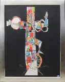 Harlekin auf Einrad by Rudolf Mirer, 1992, color lithograph, sold Jun 2023