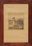 Mittag in den Alpen by Gottardo Guido Segantini, etching, sold Jun 2023