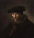 Nachfolger d by Harmensz. van Rijn Rembrandt, oil on canvas, sold Mar 2023