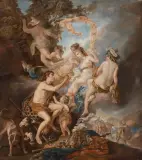 Kopie um 1800 Das Urteil des Paris by Louis-Jean-François Lagrenée, oil on canvas, sold Mar 2023