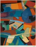 Lajoupé by Maurice Estève, 1973, color lithograph, sold Mar 2023