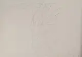 Skizze by Luciano Fabro, 1990, pencil, sold Mar 2023