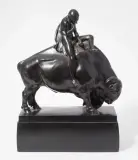 Kobold mit Stier by Karl May, 1911, bronze, sold Mar 2023