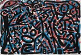 9 by A. R. Penck, 1990, color screenprint, sold Mar 2023
