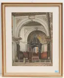 Das Innere der Basilika San Chrysogono in Rom by R. Streiter, watercolor, sold Mar 2023