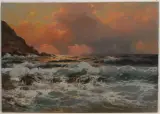 Küstenlandschaft auf Capri by Alexander Dzigurski, 1948, oil on canvas, sold Mar 2023