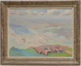 Weite Landschaft bei Château Thierry (Hauts-de-France) by Frankreich, 1937, 1937, oil on canvas, offered Mar 2023
