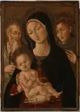 Kopie Madonna mit Kind und den Heiligen Hieronymus und Franz von Assisi by Matteo di Giovanni, oil on panel, sold Mar 2023