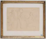 Drei Jünglinge by Werner Gilles, ink, sold Mar 2023