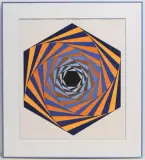 Konkrete Komposition by Victor Vasarely, color screenprint, sold Mar 2023