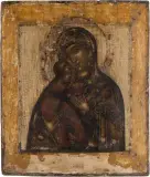 Russisch, um 1800 by Gottesmutter von Wladimir, tempera, offered Mar 2023