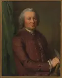 Portrait eines Mannes mit grau gepuderter Perücke by Jakob Emanuel Handmann, oil on canvas, sold Mar 2023