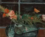 Stillleben mit Mohn by Rudolf Zender, oil on canvas, sold Mar 2023