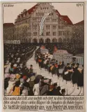 Was rennt das Volk, ..." Grieder by Burkhard Mangold, color lithograph, sold Mar 2023