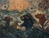 Daniel 7, 2-9 by Karl Uelliger, 1966, gouache, offered Mar 2023