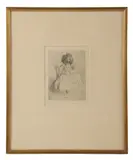 Untitled by James McNeill, etching "Annie Seated", sold Jun 2025