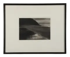 Maine Landscape by Emily Nelligan, charcoal on paper, sold Jun 2025