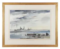 NY artist by Ian Marshall, watercolor on paper, sold Jul 2025