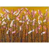 Cerezos en Flor by Bibi Zogbé, 1942, oil on canvas, sold Aug 2022