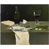 Wine by Konstantin Totibadze, oil on canvas, sold Aug 2022
