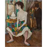 Dancer Backstage by Philippe Henri Noyer, 1956, oil on canvas, sold Aug 2022