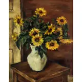 Untitled (Floral Still Life) by Sueo Serisawa, oil on canvas, sold Aug 2022